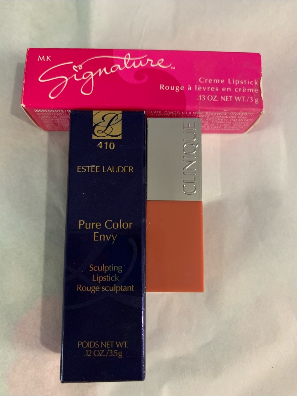 Bundle 3 Lipstick Estée Lauder Signature Mary Kay Clinique New